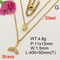 Fashion Brass Necklace  F3N402694aakl-L002