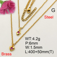 Fashion Brass Necklace  F3N402749avja-L002