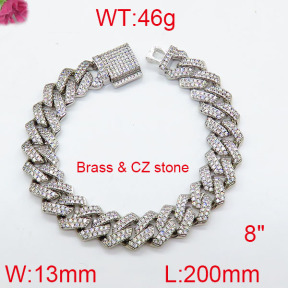 Fashion Brass Bracelet  F6B403848bnhb-905
