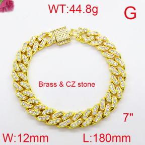 Fashion Brass Bracelet  F6B403849alna-905