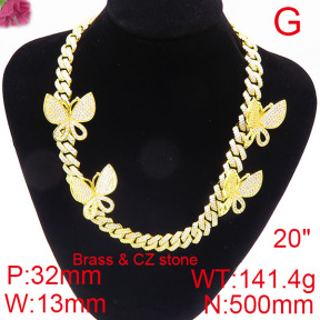 Fashion Brass Necklace  F6N402539ihnb-905