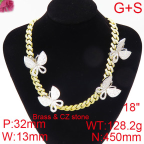 Fashion Brass Necklace  F6N402542ibnb-905
