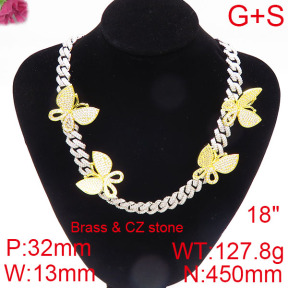 Fashion Brass Necklace  F6N402546ihkb-905