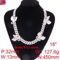 Fashion Brass Necklace  F6N402550ihkb-905