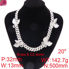 Fashion Brass Necklace  F6N402551iikb-905