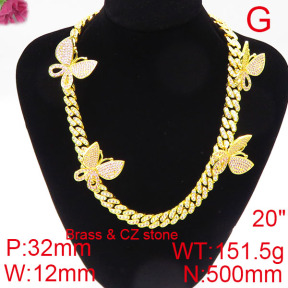 Fashion Brass Necklace  F6N402557ihbb-905