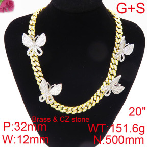 Fashion Brass Necklace  F6N402559ibmb-905