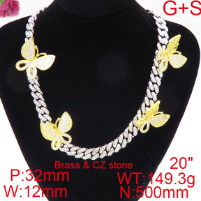 Fashion Brass Necklace  F6N402563ihib-905