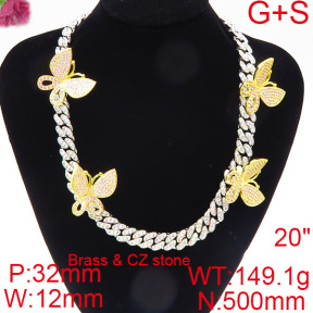 Fashion Brass Necklace  F6N402565ihmb-905