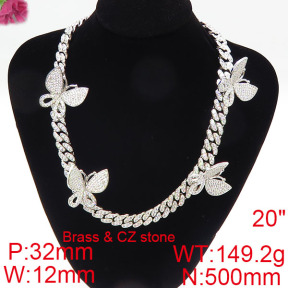 Fashion Brass Necklace  F6N402567ihib-905