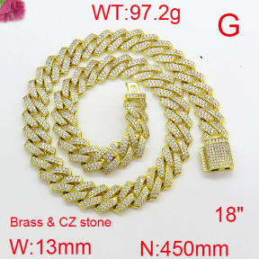 Fashion Brass Necklace  F6N402570hkjb-905