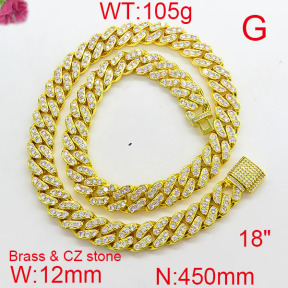 Fashion Brass Necklace  F6N402574hjbb-905
