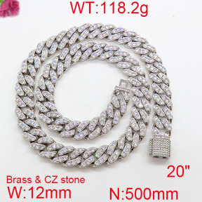 Fashion Brass Necklace  F6N402577hkob-905