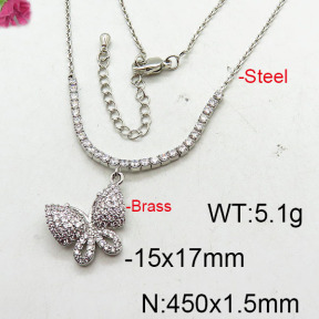 Fashion Brass Necklace  F6N402584bhia-J22
