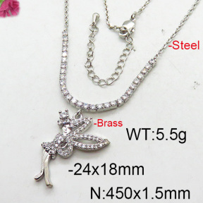 Fashion Brass Necklace  F6N402586bhia-J22