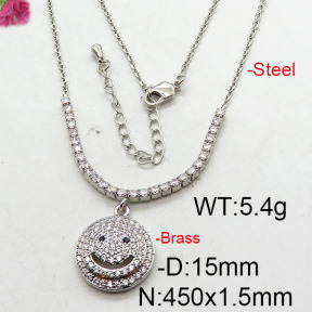 Fashion Brass Necklace  F6N402588bhia-J22