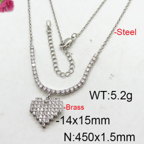 Fashion Brass Necklace  F6N402594bhia-J22