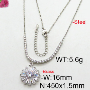 Fashion Brass Necklace  F6N402602bhia-J22