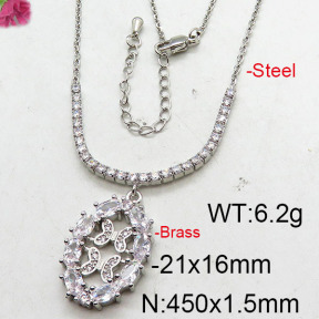 Fashion Brass Necklace  F6N402604bhia-J22