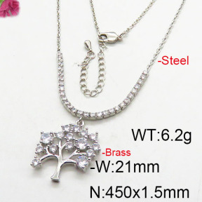 Fashion Brass Necklace  F6N402608bhia-J22
