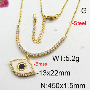 Fashion Brass Necklace  F6N402609bhia-J22