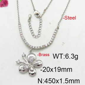 Fashion Brass Necklace  F6N402612bhia-J22
