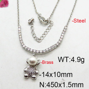 Fashion Brass Necklace  F6N402618bhia-J22