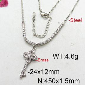 Fashion Brass Necklace  F6N402620bhia-J22