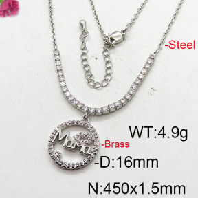 Fashion Brass Necklace  F6N402640bhia-J22