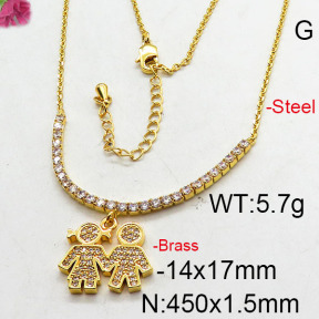 Fashion Brass Necklace  F6N402641bhia-J22