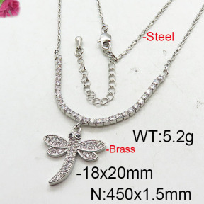 Fashion Brass Necklace  F6N402646bhia-J22