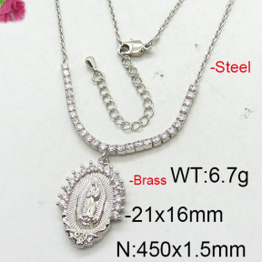 Fashion Brass Necklace  F6N402648bhia-J22