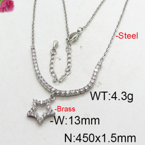 Fashion Brass Necklace  F6N402650bhia-J22