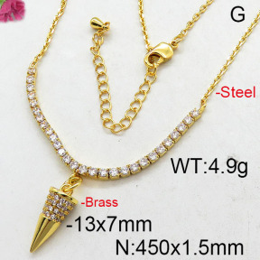 Fashion Brass Necklace  F6N402651bhia-J22