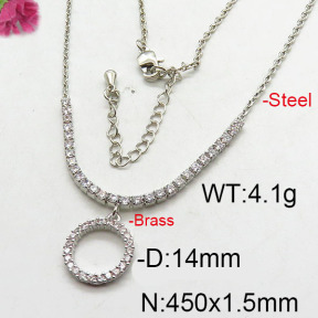 Fashion Brass Necklace  F6N402656bhia-J22