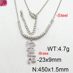 Fashion Brass Necklace  F6N402658bhia-J22