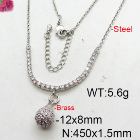 Fashion Brass Necklace  F6N402664bhia-J22