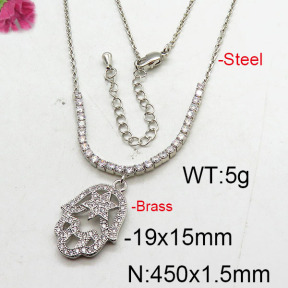Fashion Brass Necklace  F6N402676bhia-J22