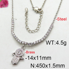 Fashion Brass Necklace  F6N402686bhia-J22