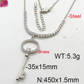 Fashion Brass Necklace  F6N402698bhia-J22