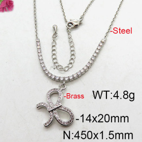 Fashion Brass Necklace  F6N402704bhia-J22
