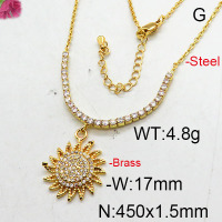 Fashion Brass Necklace  F6N402705bhia-J22
