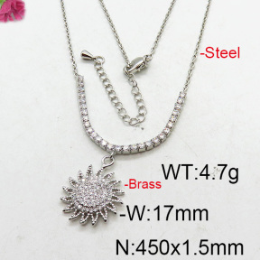 Fashion Brass Necklace  F6N402706bhia-J22