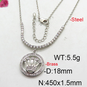 Fashion Brass Necklace  F6N402708bhia-J22