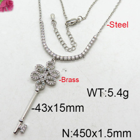 Fashion Brass Necklace  F6N402714bhia-J22
