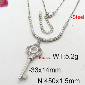 Fashion Brass Necklace  F6N402718bhia-J22