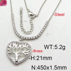 Fashion Brass Necklace  F6N402728bhia-J22