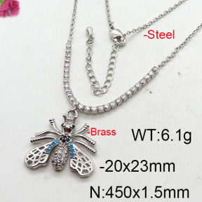 Fashion Brass Necklace  F6N402730bhia-J22