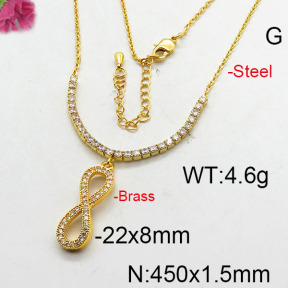 Fashion Brass Necklace  F6N402731bhia-J22