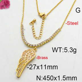 Fashion Brass Necklace  F6N402733bhia-J22
